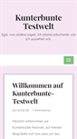 Mobile Screenshot of kunterbunte-testwelt.de